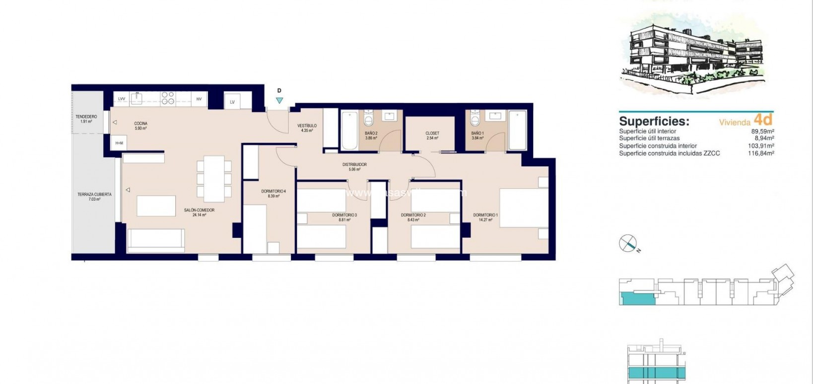 New Build - Appartement - Alicante - San Agustín-PAU 2