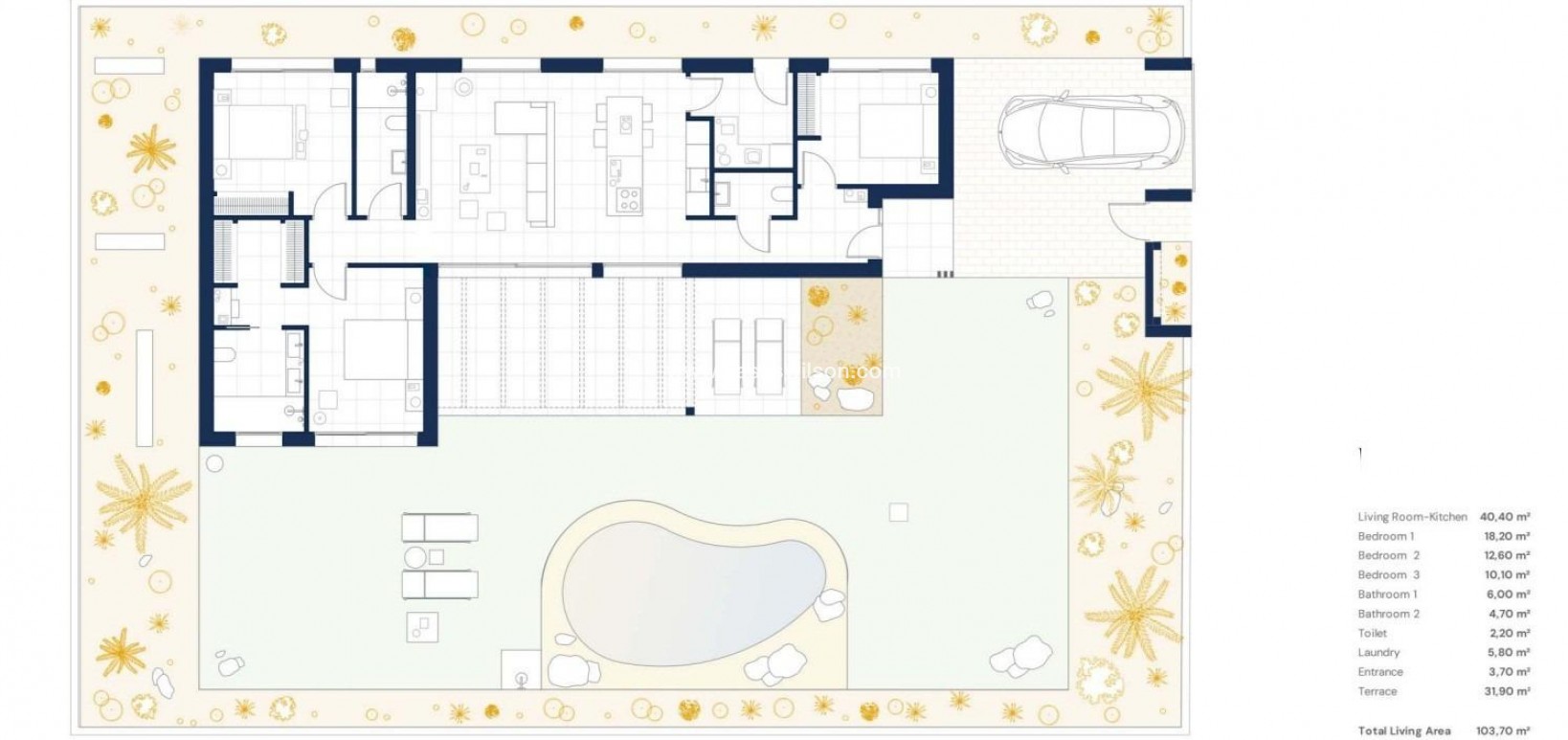 New Build - Villa - BAÑOS Y MENDIGO - Altaona Golf